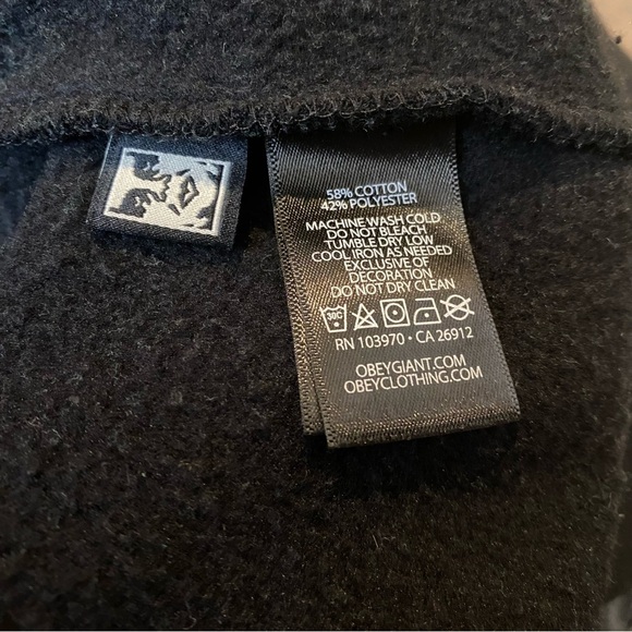 OBEY Black Motorhead Graphic Crewneck Sweatshirt Size Medium-Unisex - Picture 8 of 9